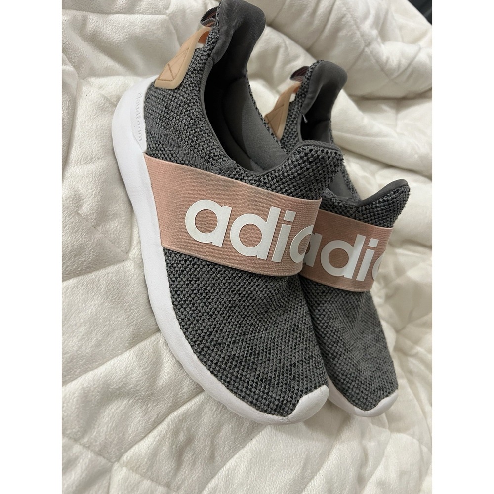 US 2.5 Adidas Sneakers Shoes Girl Athletic Gray Moccasin Youth Need Insoles